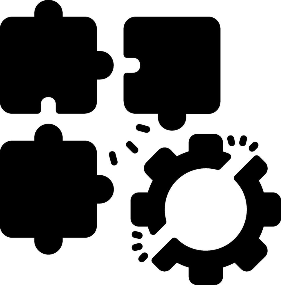 Integration Glyph Icon vector