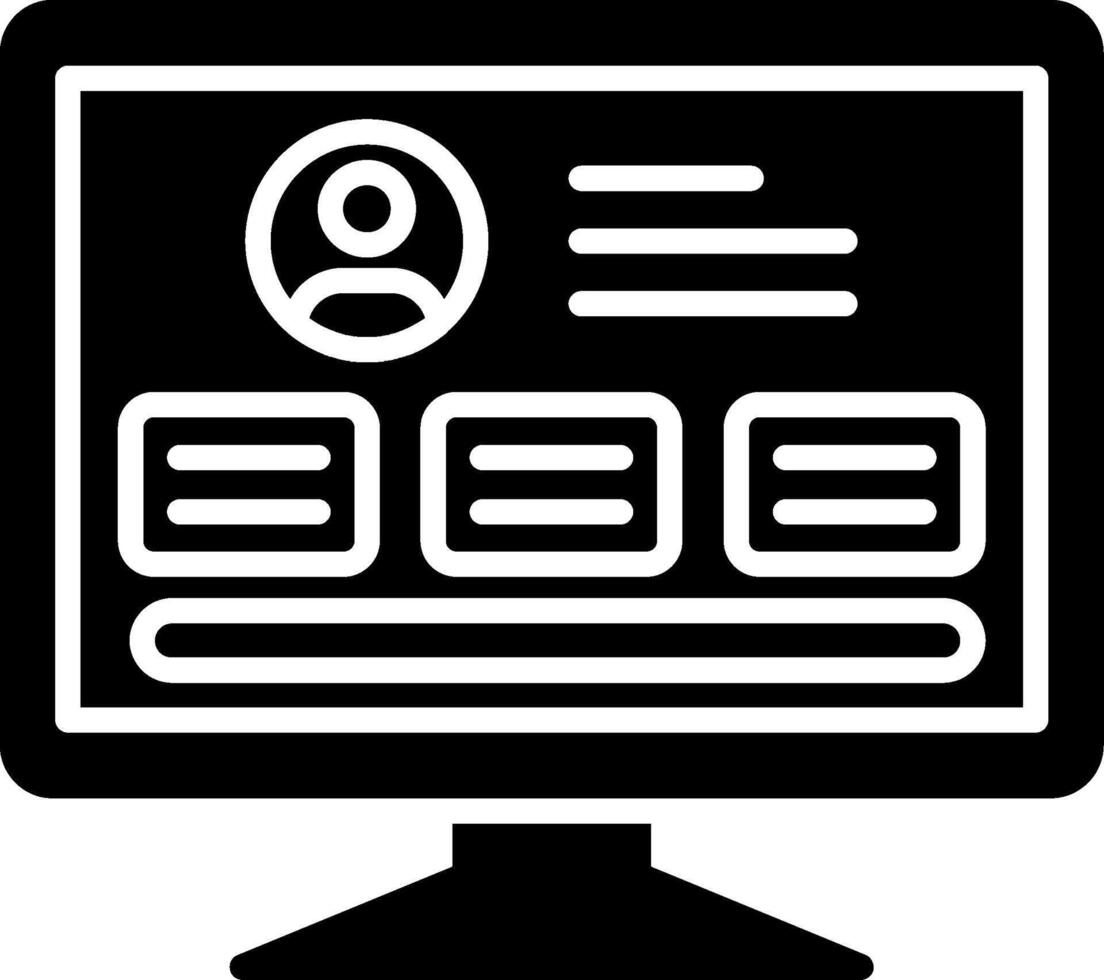 Profile Glyph Icon vector
