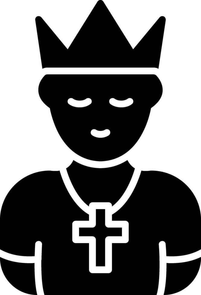 Prince Glyph Icon vector