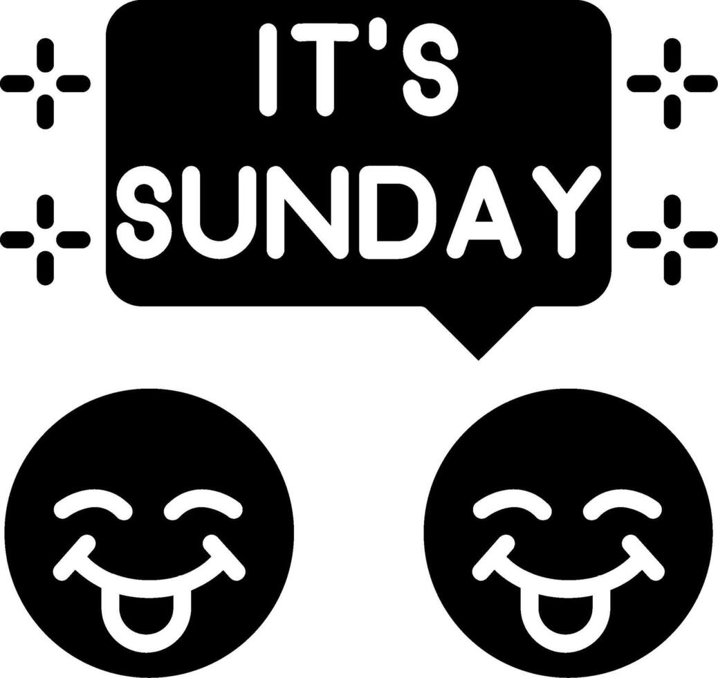 Sunday Glyph Icon vector