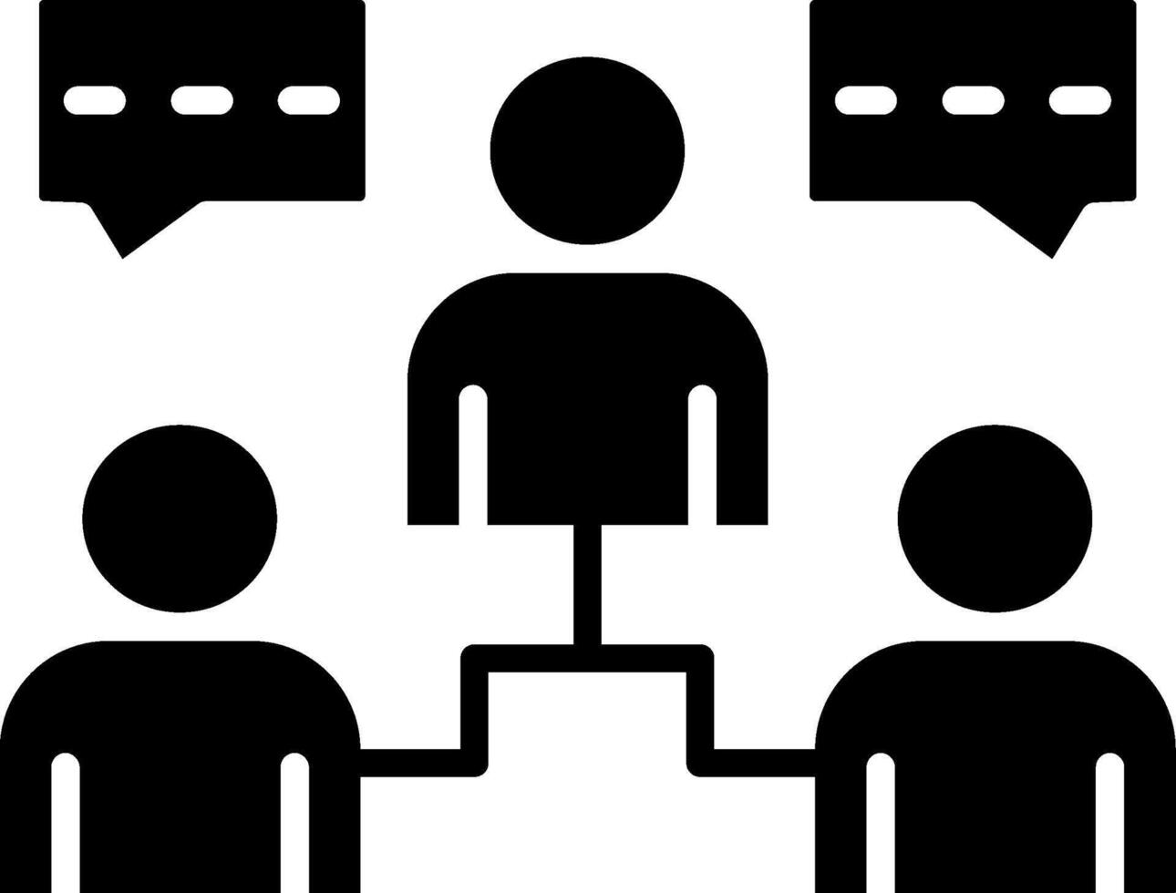 Team Meeting Glyph Icon vector