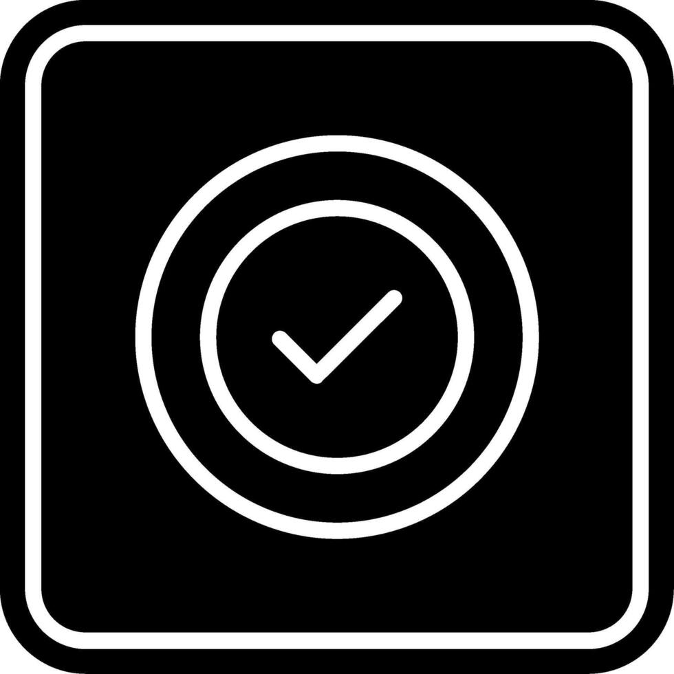 Check Glyph Icon vector