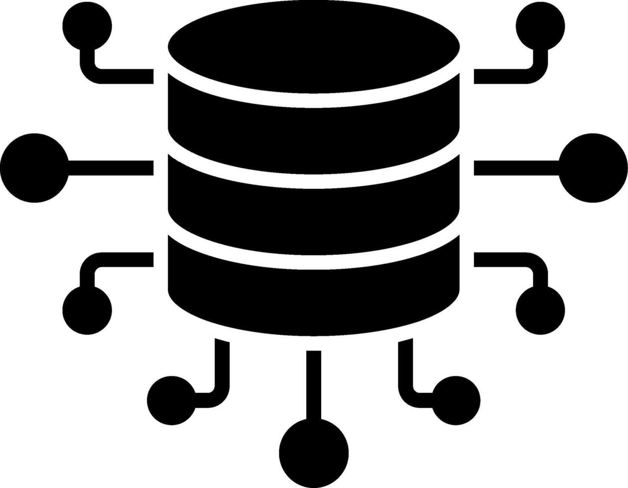 Database Glyph Icon vector