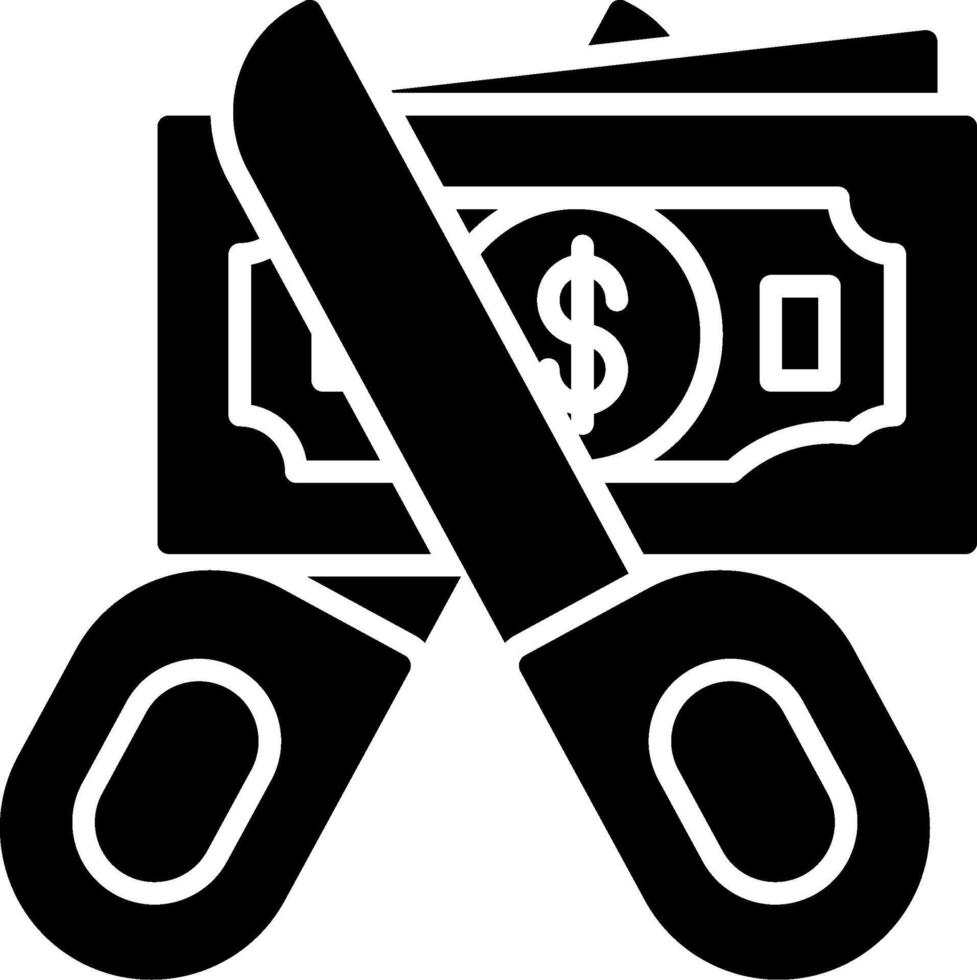 Bankruptcy Glyph Icon vector