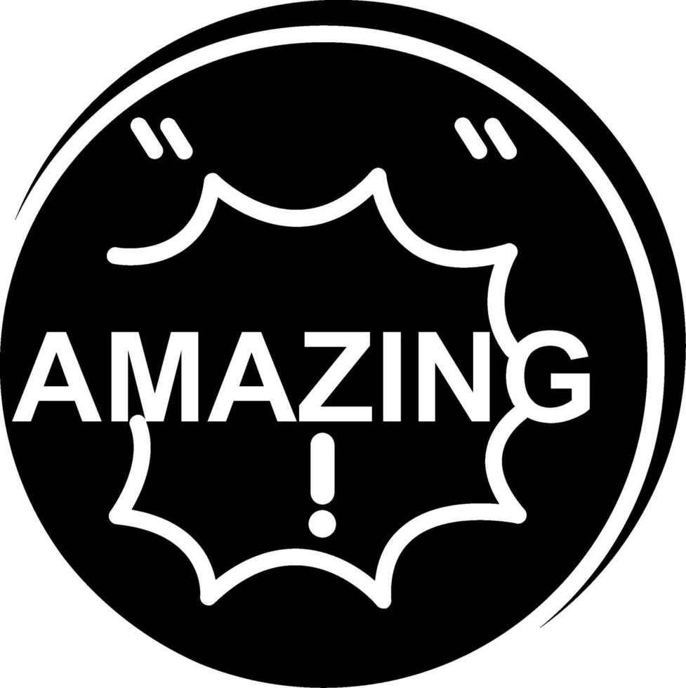 Amazing Glyph Icon vector
