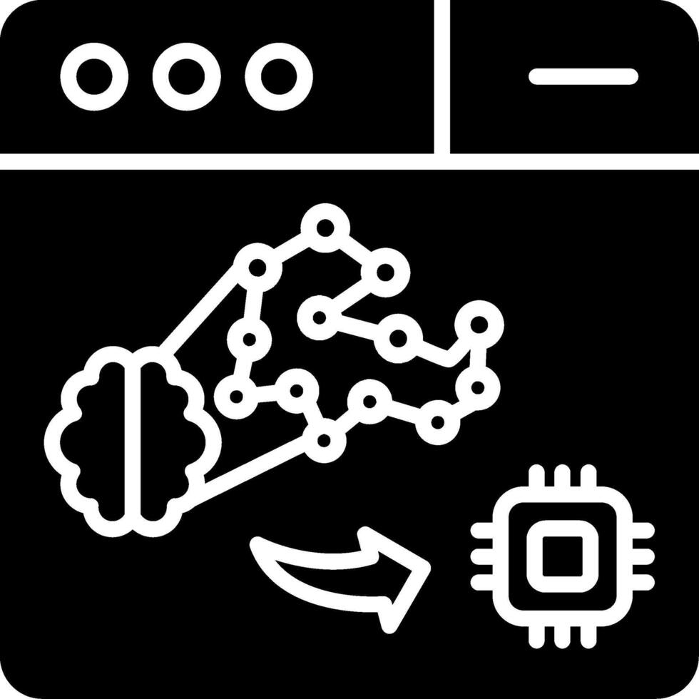 Ai Glyph Icon vector