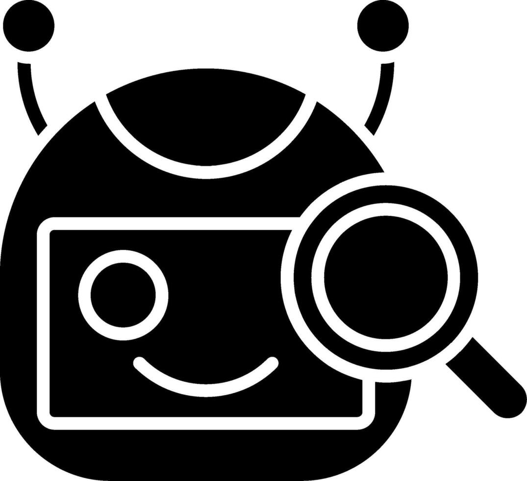 Bot Glyph Icon vector