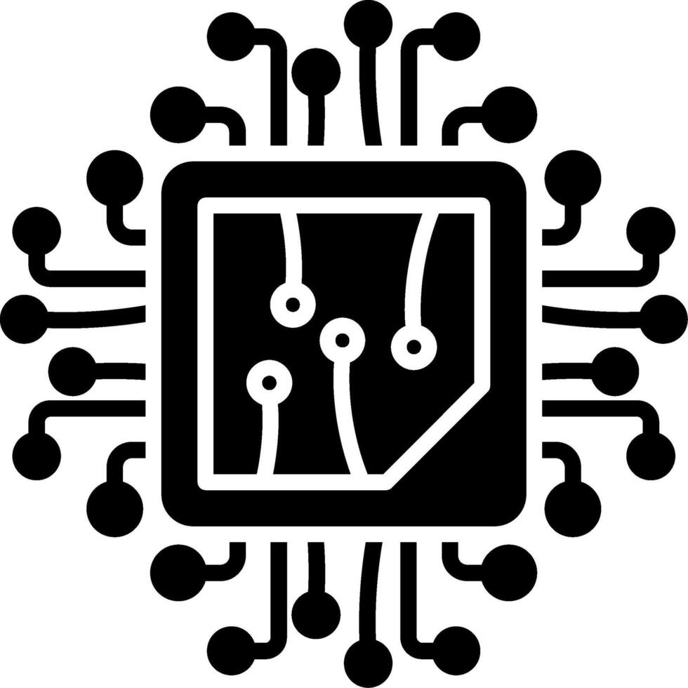 Digital Glyph Icon vector