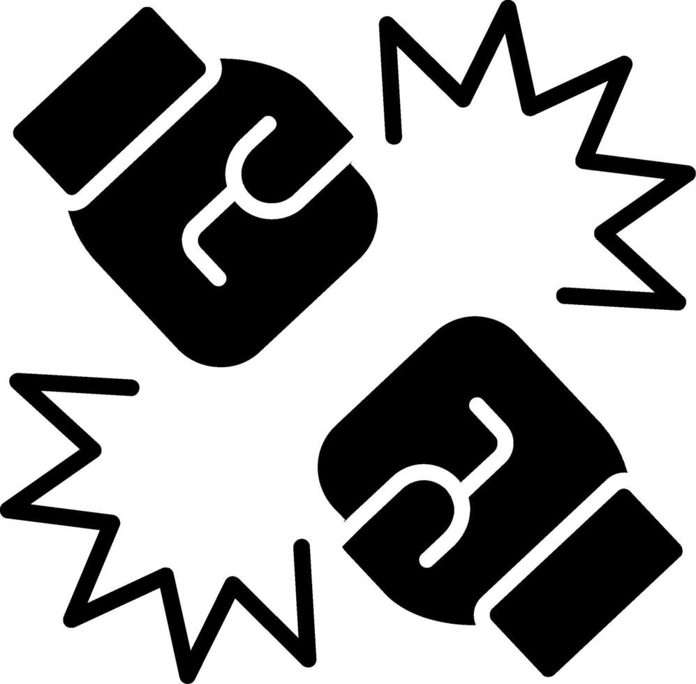 fight Glyph Icon vector