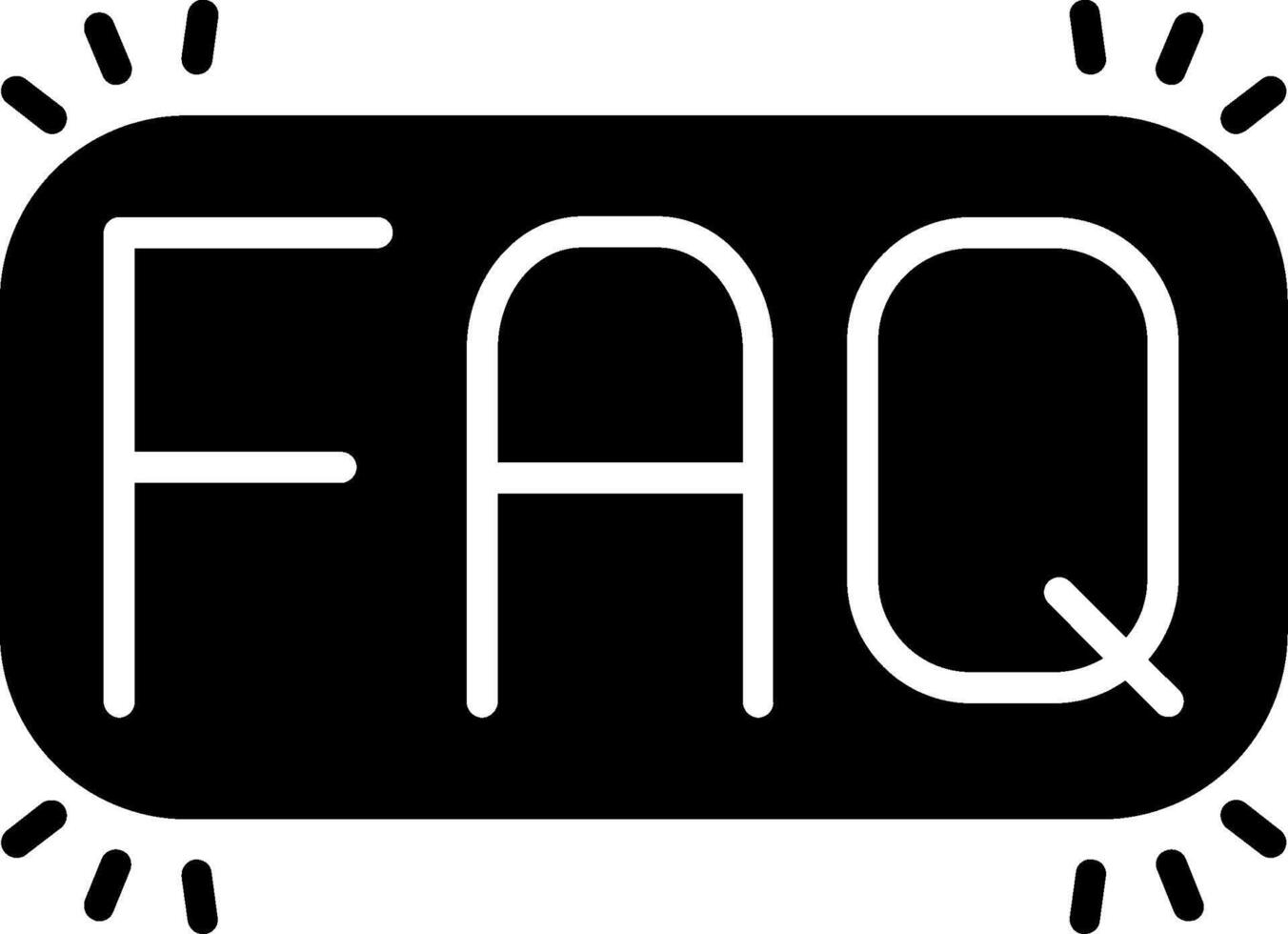 Faq Glyph Icon vector