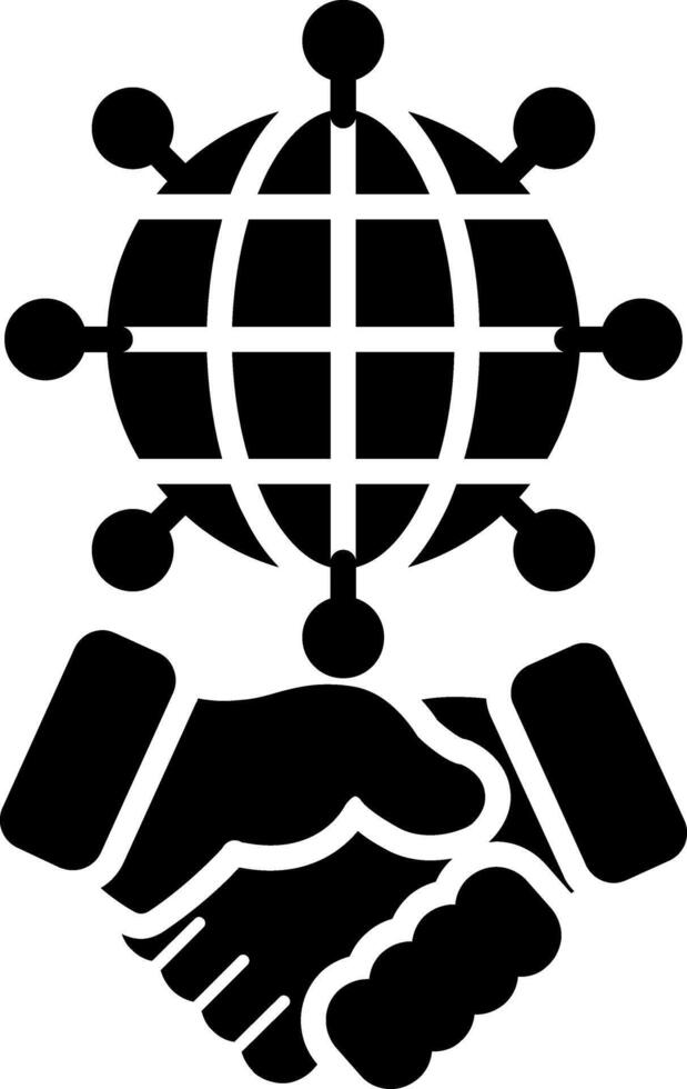 Global Glyph Icon vector