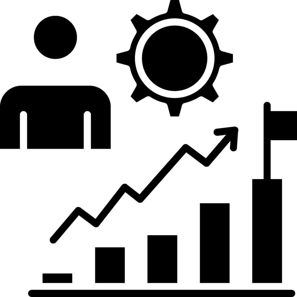 Goal Glyph Icon vector