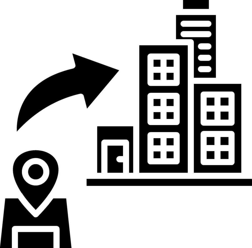 Land Glyph Icon vector