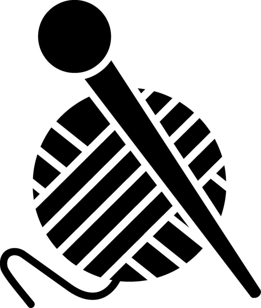 Knitting Glyph Icon vector