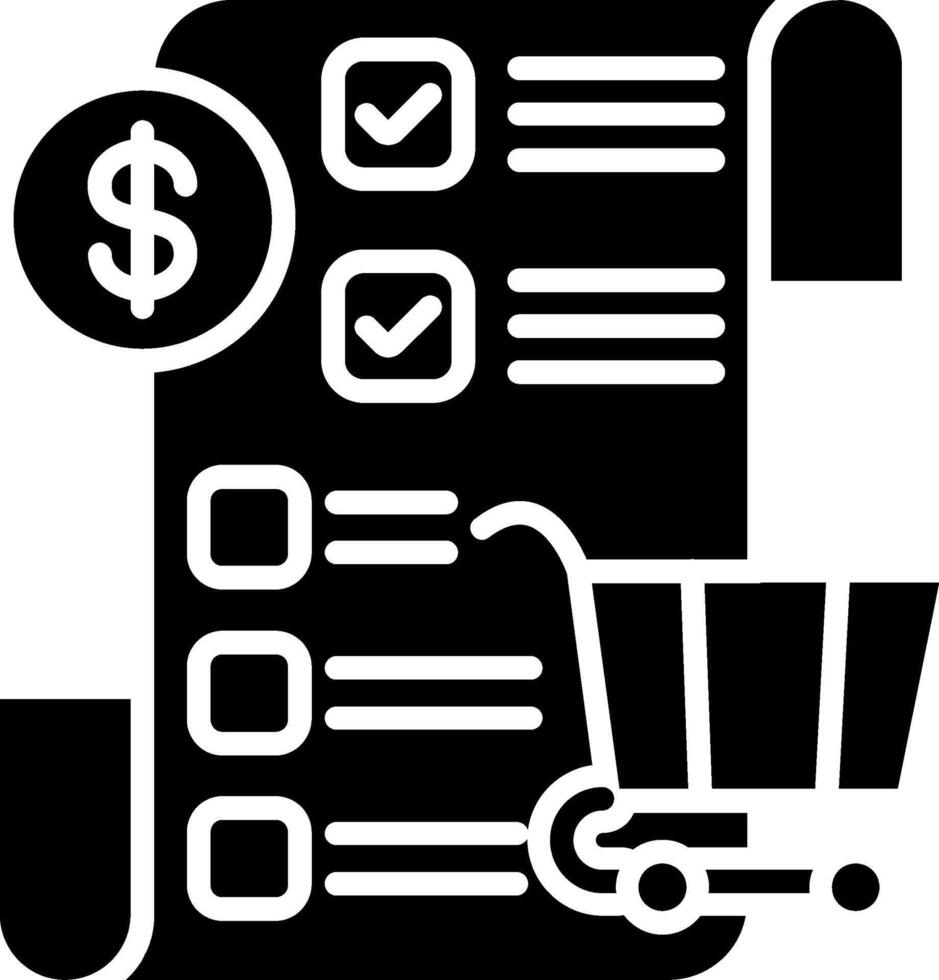 Invoice Glyph Icon vector