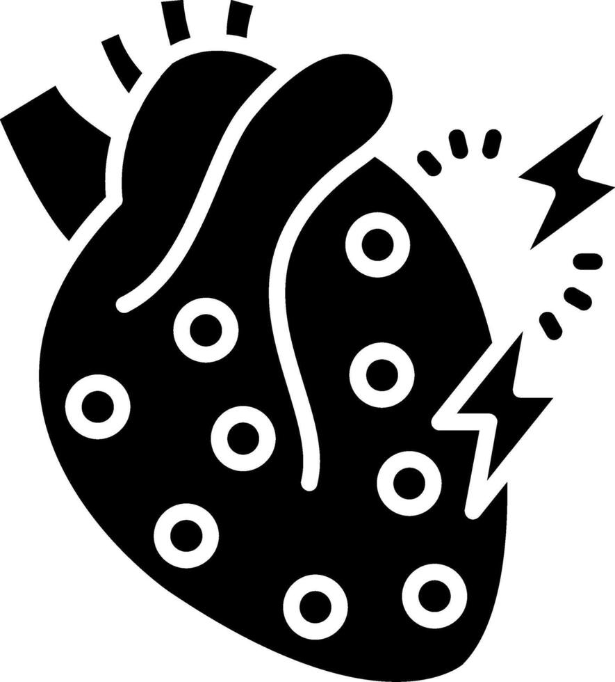 Myocardial Glyph Icon vector
