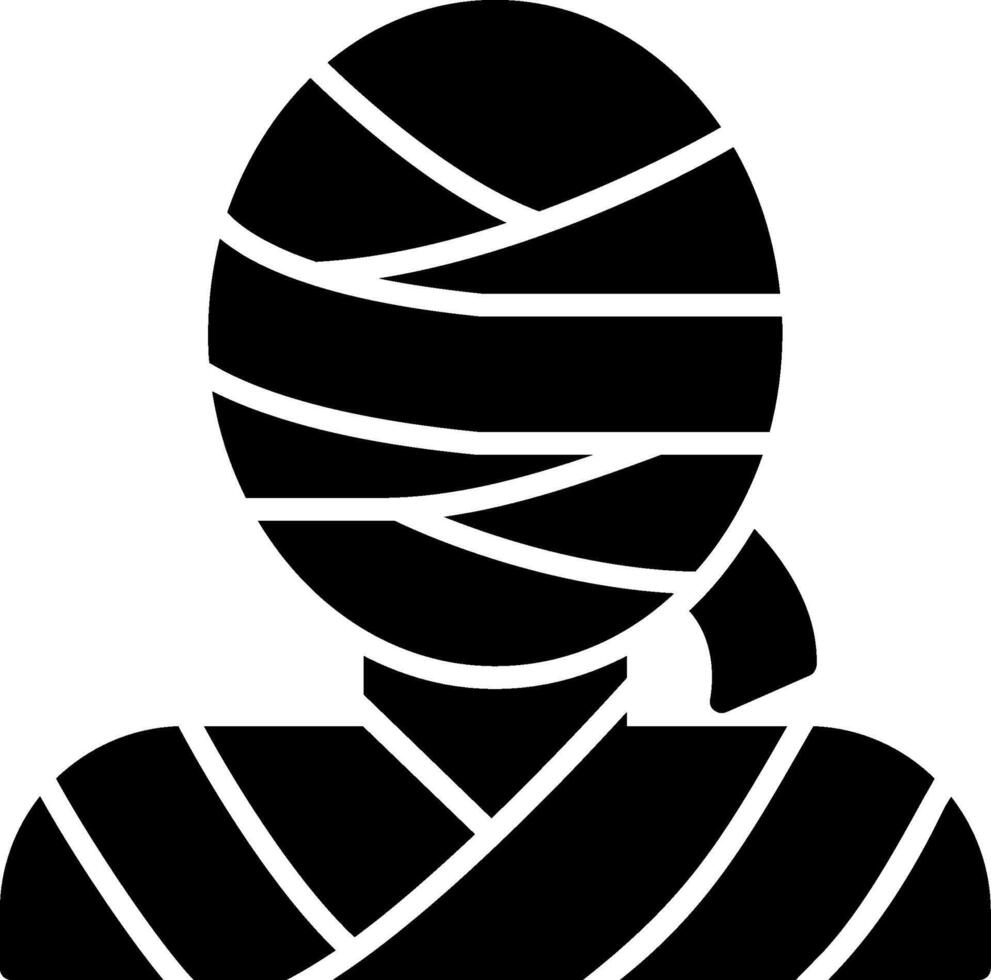Mummy Glyph Icon vector
