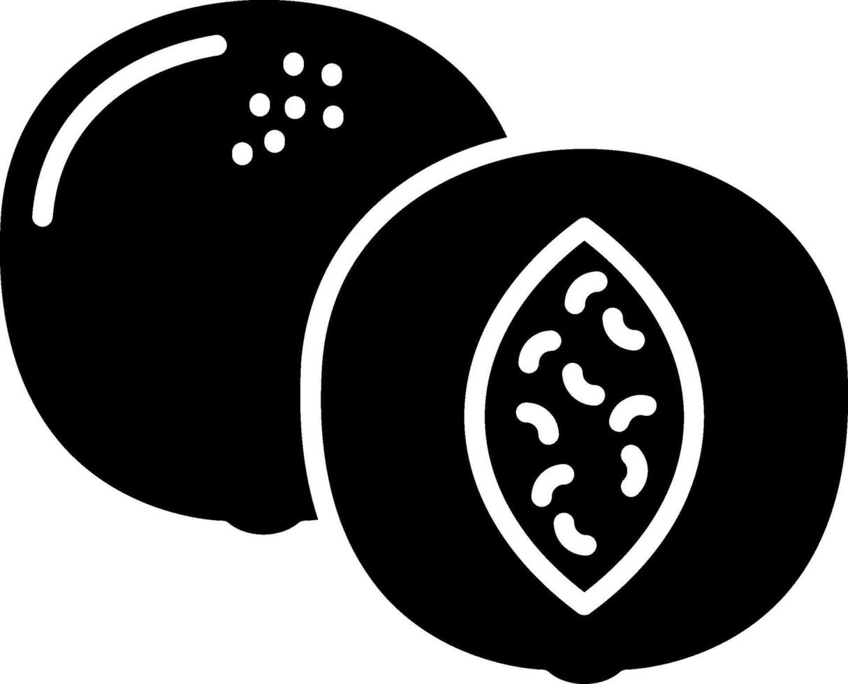 Peach Glyph Icon vector