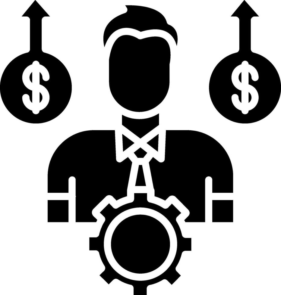 Professional Development Glyph Icon vector