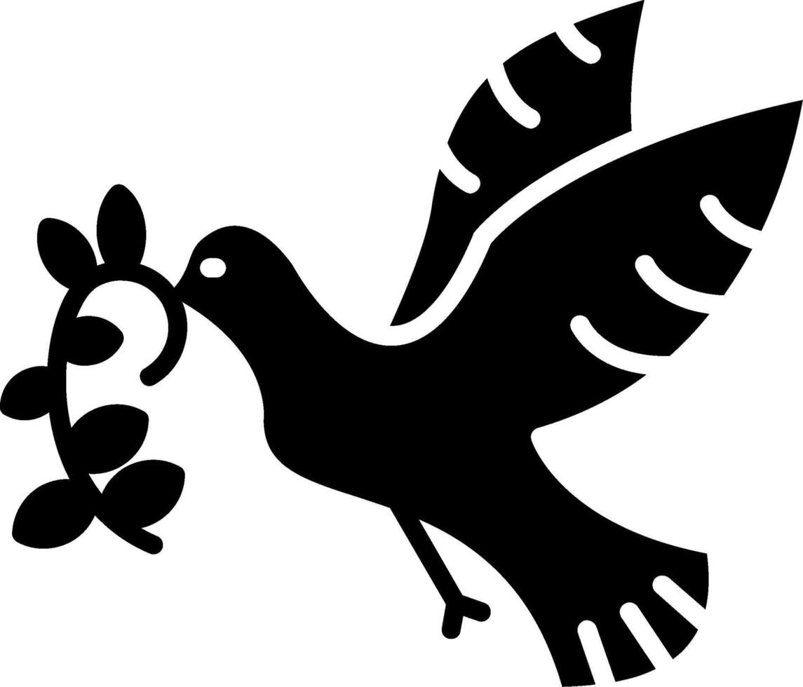 Pigeon Glyph Icon vector