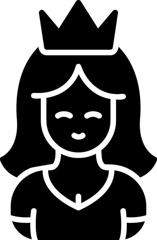 Princess Glyph Icon vector