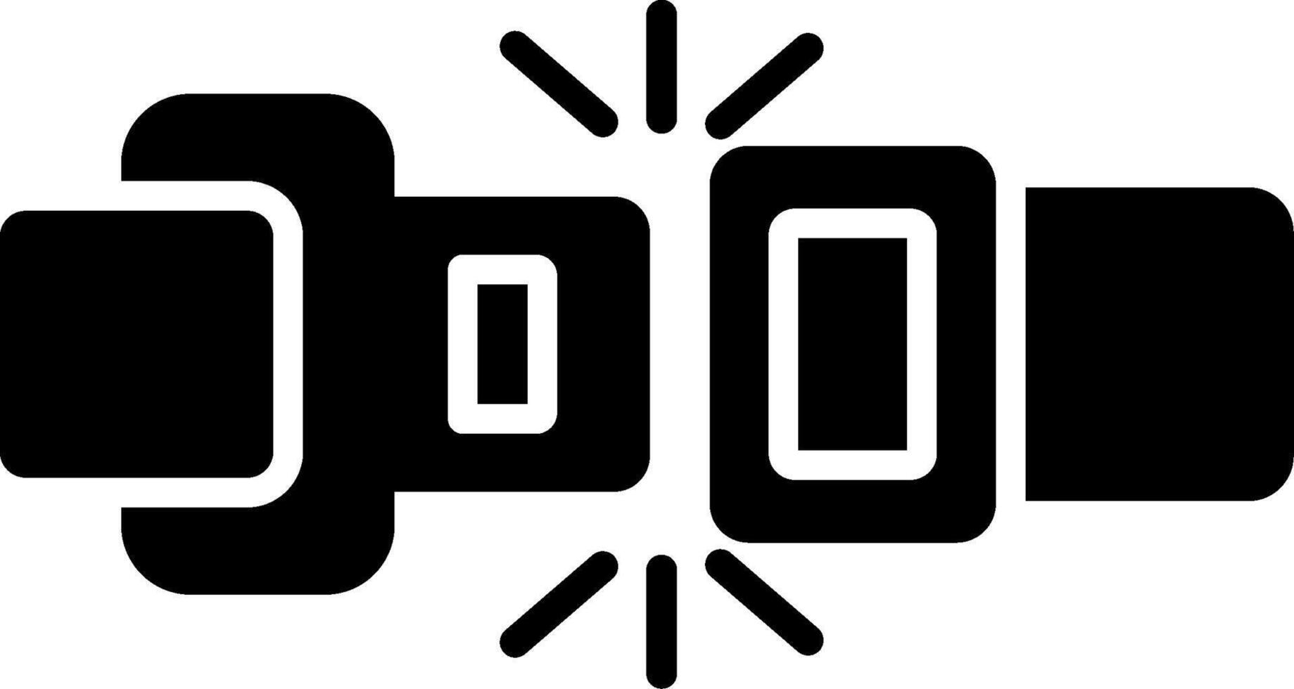 Safety Belt Glyph Icon vector
