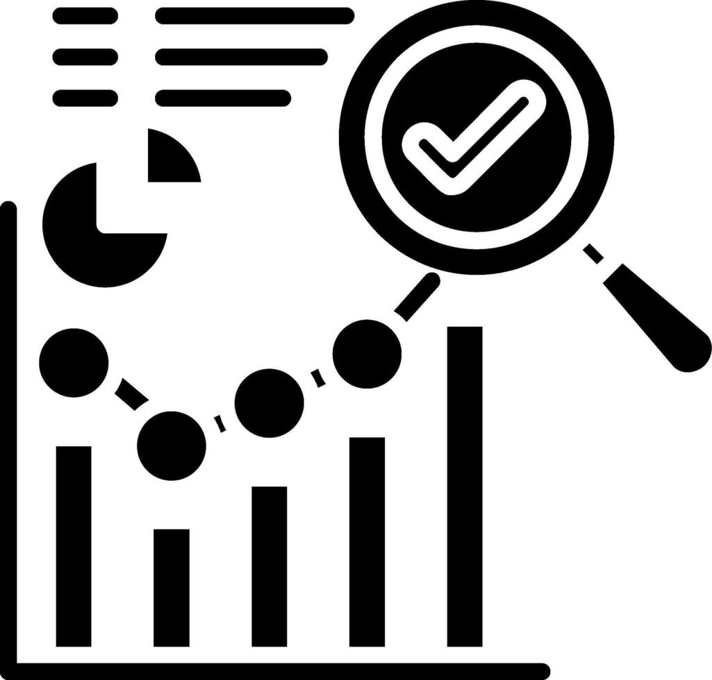 Statistical Glyph Icon vector