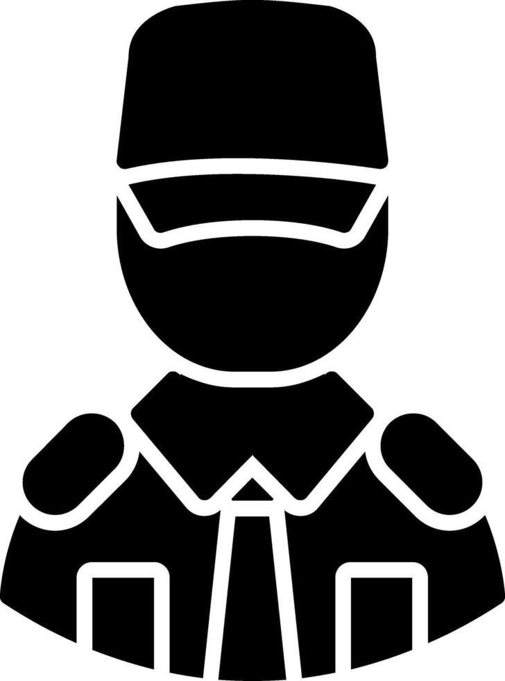 Security Man Glyph Icon vector