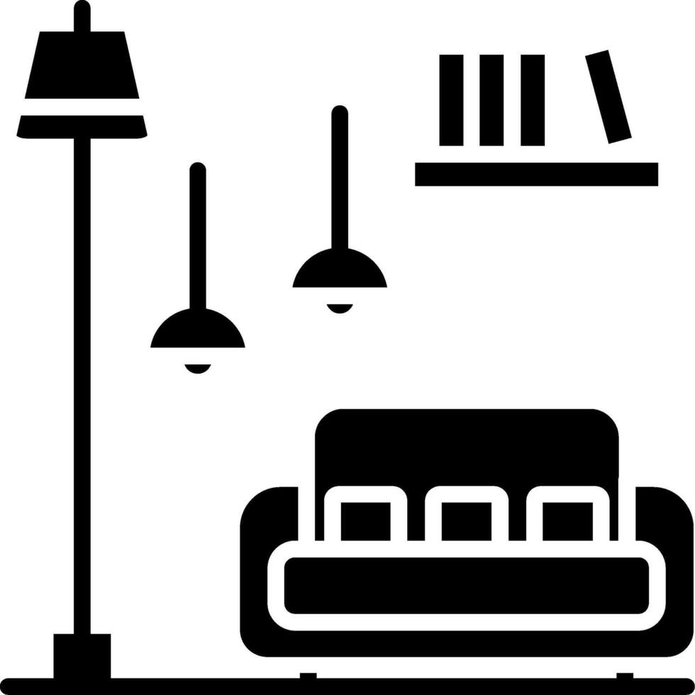 Sofa Glyph Icon vector