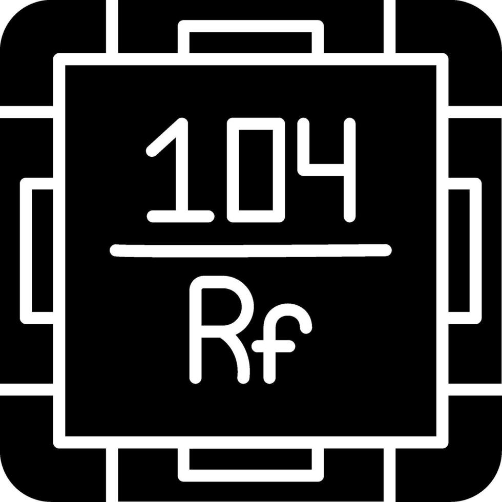 Rutherfordium Glyph Icon vector