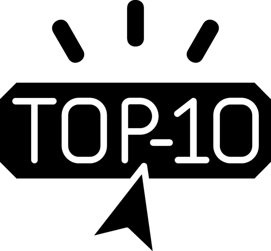 Top 10 Glyph Icon vector