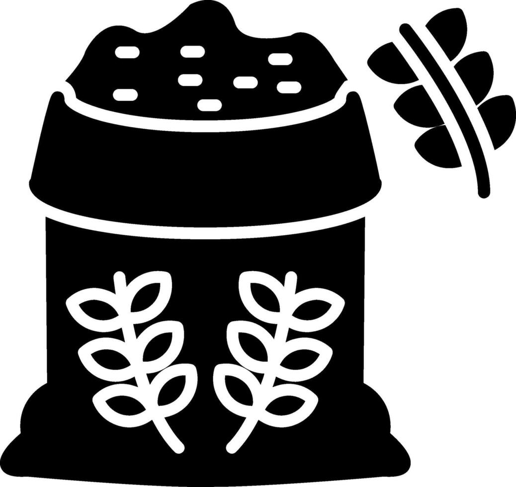 Wheat Glyph Icon vector