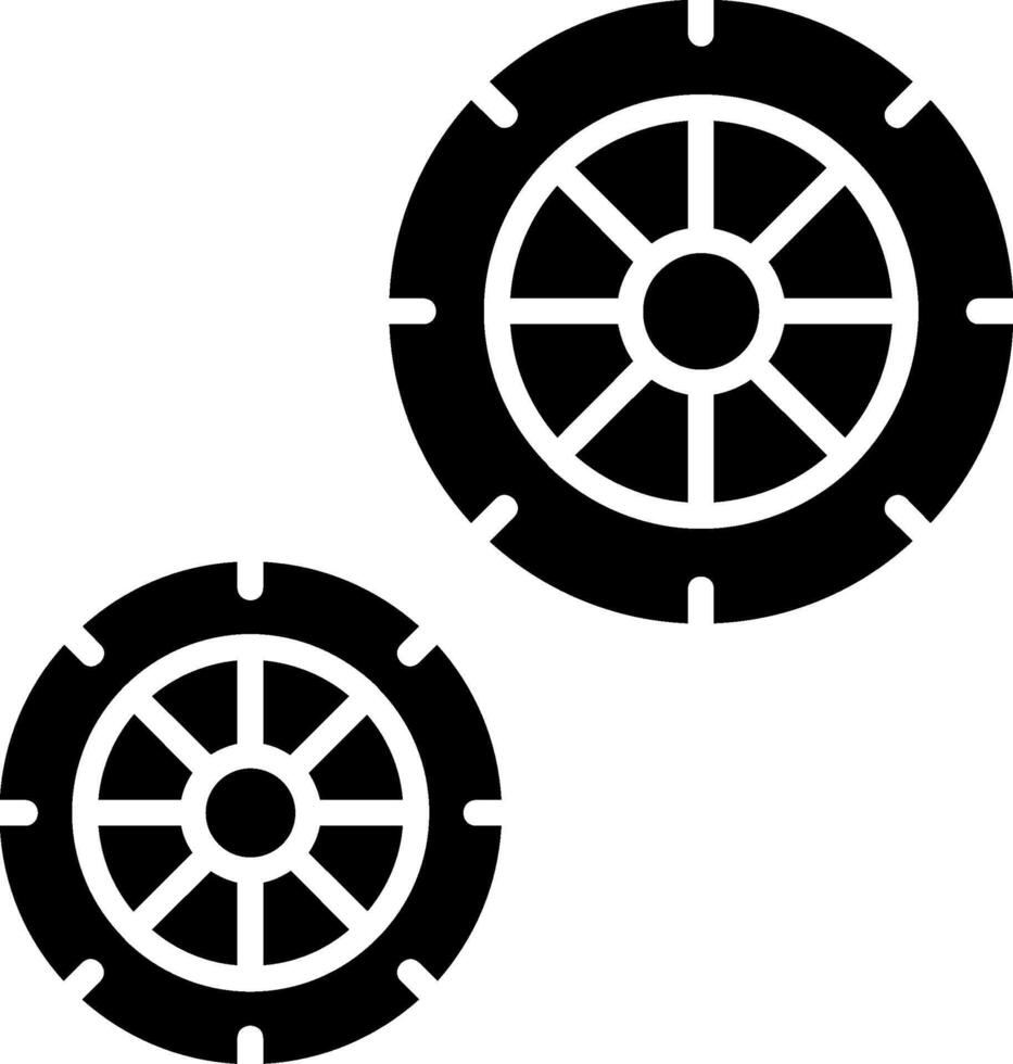 wheels Glyph Icon vector