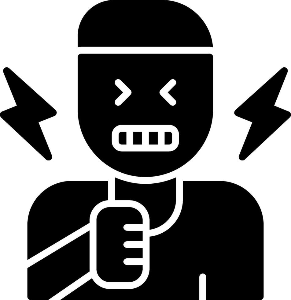 Anger Glyph Icon vector
