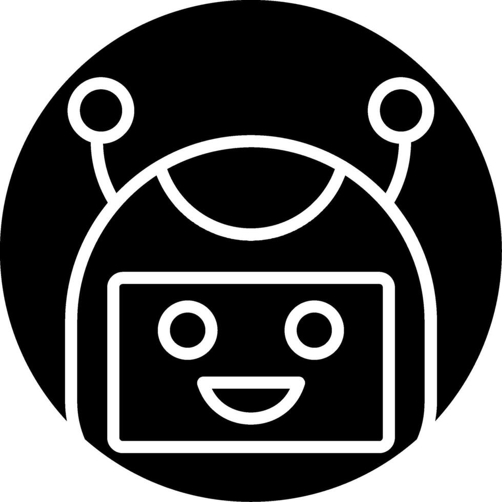 Bot Glyph Icon vector