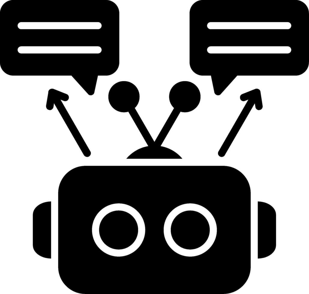 Chatbot Glyph Icon vector