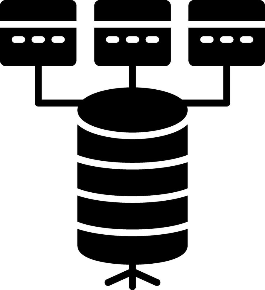 Data Model Glyph Icon vector