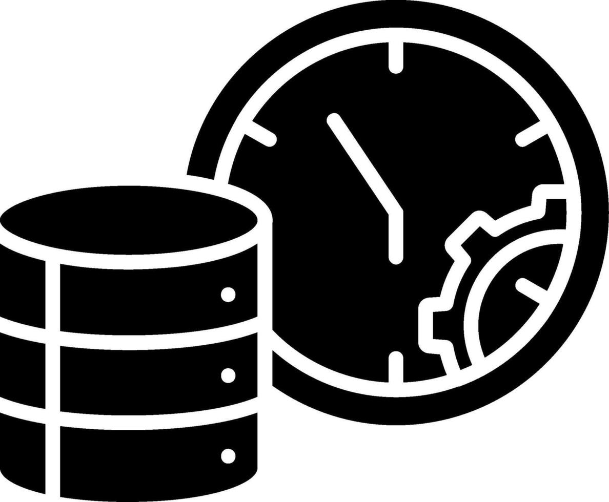 Database Management Glyph Icon vector