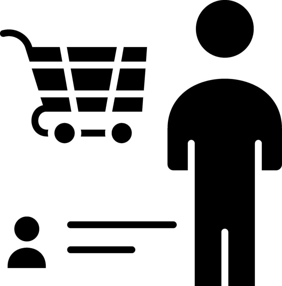 Consumer Behaviour Glyph Icon vector