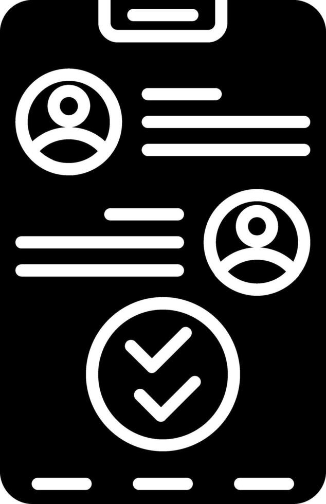 Double Check Glyph Icon vector