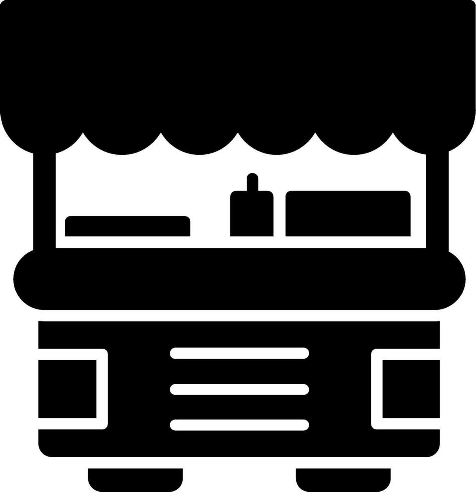 Food Stall Glyph Icon vector