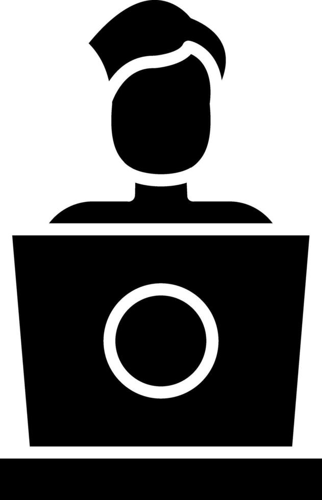 Freelancer Glyph Icon vector