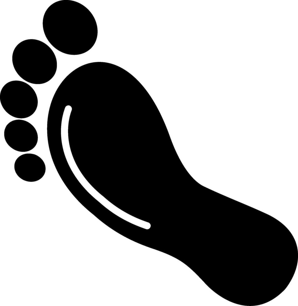 Footprint Glyph Icon vector