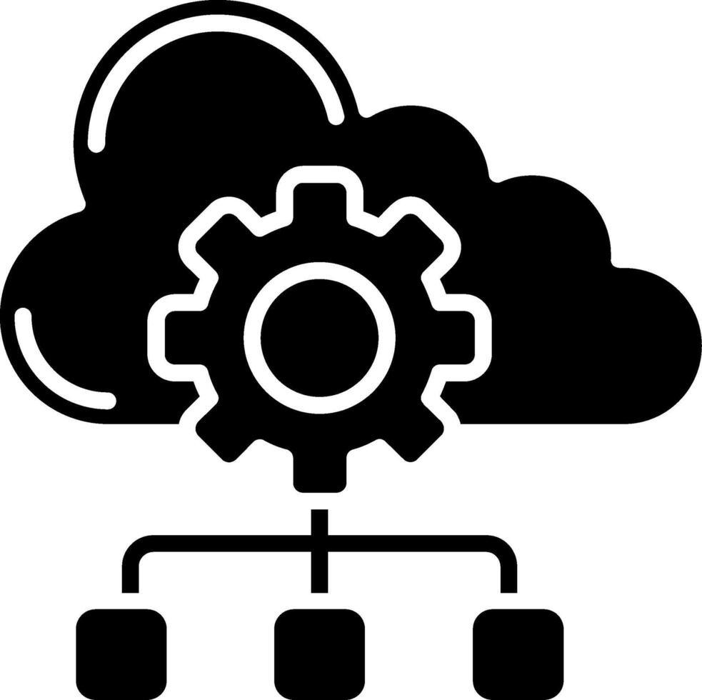 Hosting Glyph Icon vector
