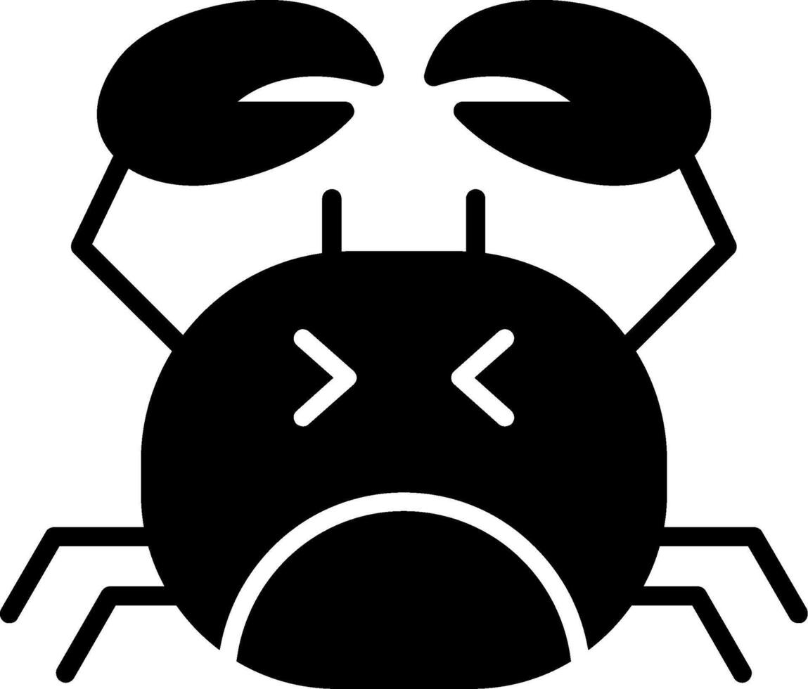 Hermit Crab Glyph Icon vector