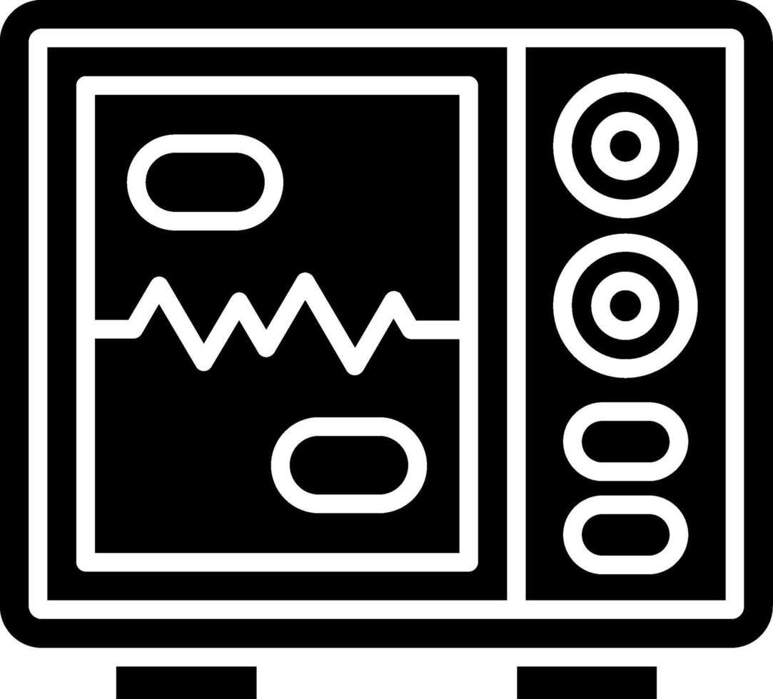 Heart Monitoring Glyph Icon vector