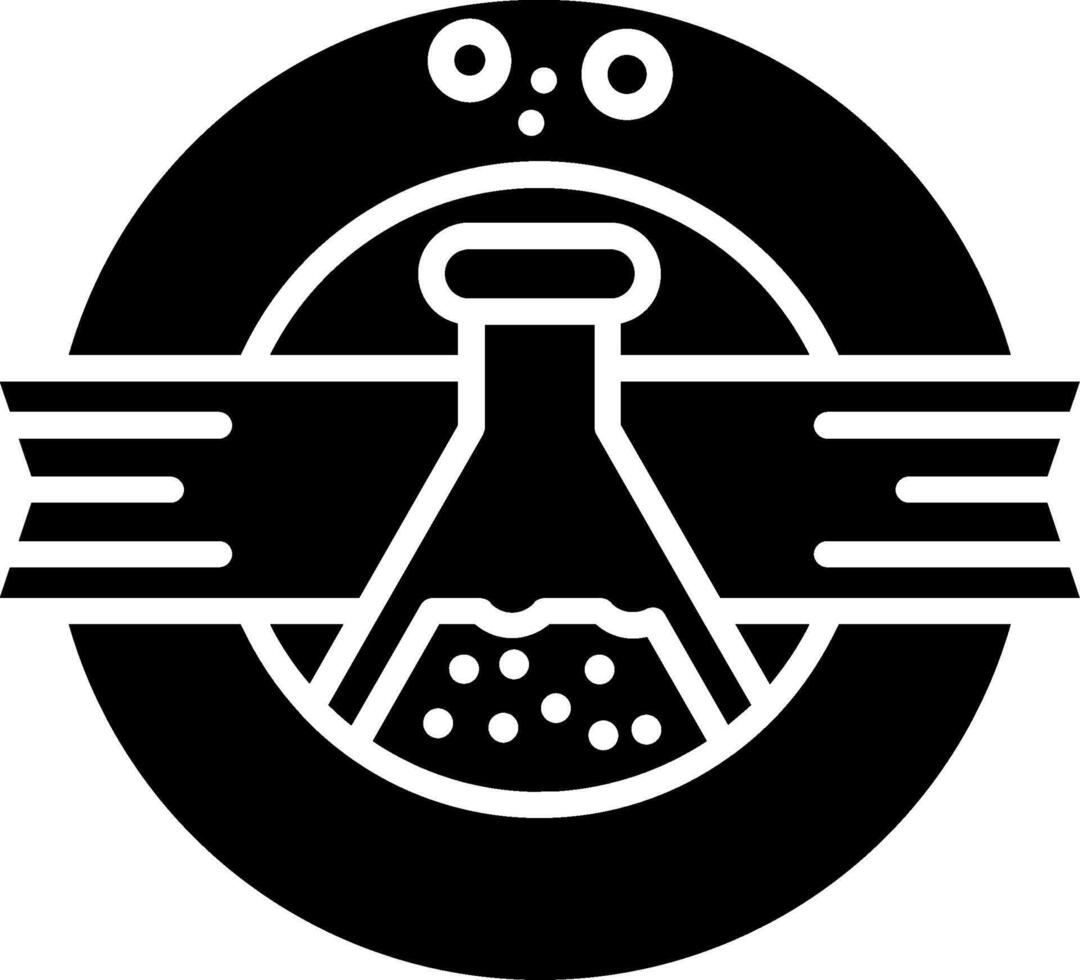 Lab Tested Glyph Icon vector