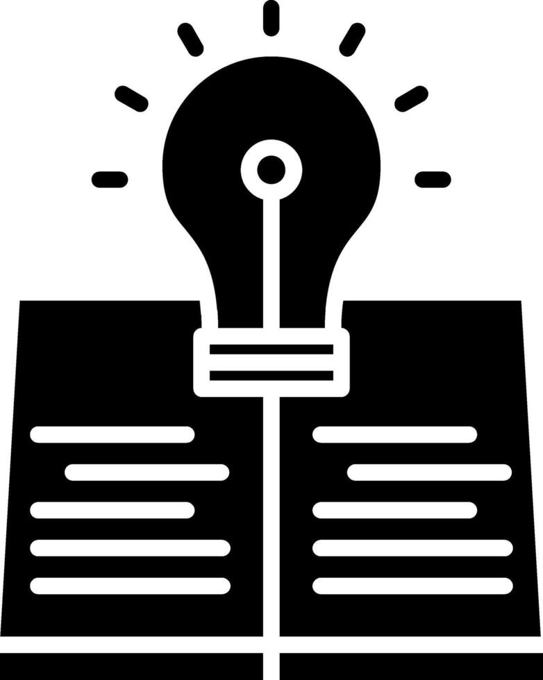 Knowledge Glyph Icon vector