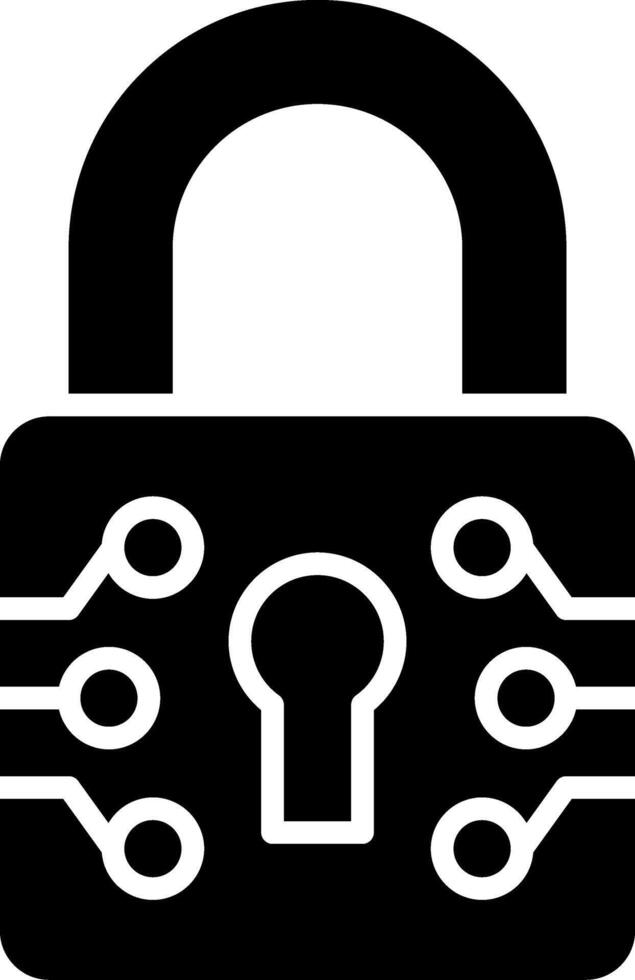 Lock Glyph Icon vector