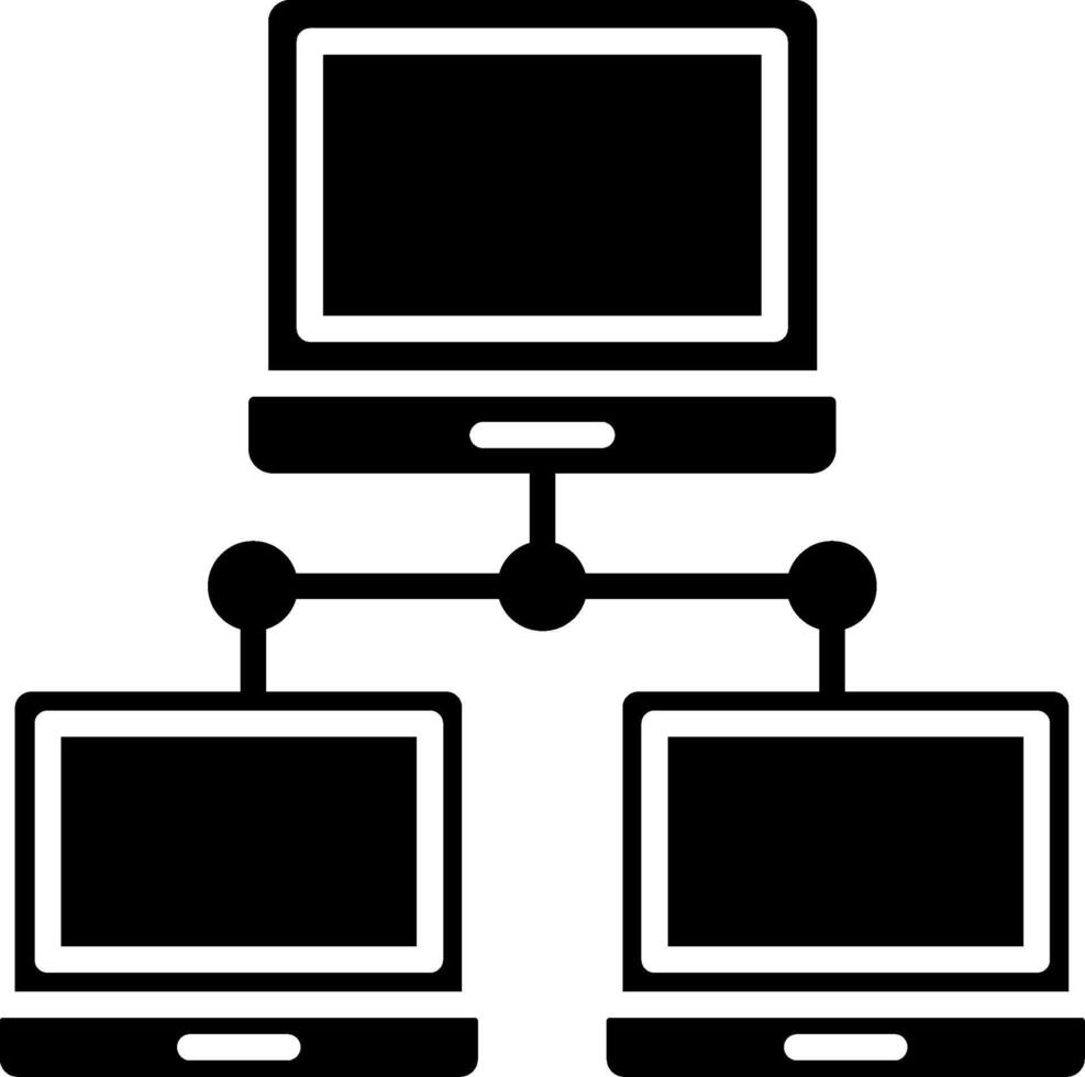 Local Network Glyph Icon vector